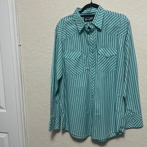 Teal authentic western shirts from wrangler